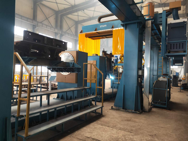 中部槽齒軌座、立板、彎板焊接機(jī)器人工作站